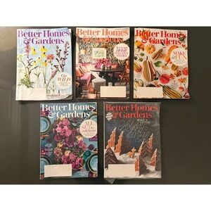Lot of 5 BETTER HOMES &  GARDENS Magazines 2021 From Smoke Free Home GUC Lot L